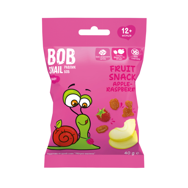 Сладости - Фруктовый снек Bob Snail Яблоко-Малина (4820219347484)