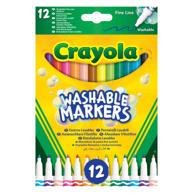 Канцтовари - Набір фломастерів Crayola Washable 12 шт (58-6671)