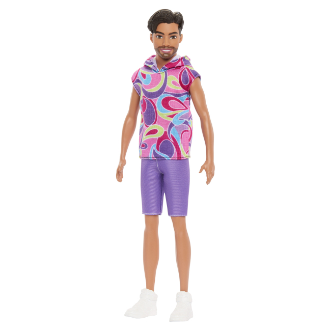 Ляльки - Лялька Barbie Fashionistas Кен Модник у вінтажному худі з коротким рукавом (HRH26)