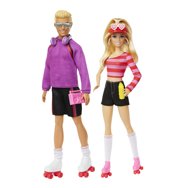 Куклы - Набор Barbie Fashionistas Барби и Кен На роликах вдвоем (HXK90)