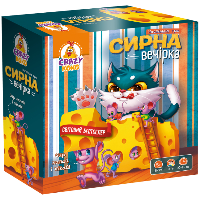 Настільні ігри - Настільна гра Vladi Toys Crazy Koko Сирна вечірка (VT8055-38)