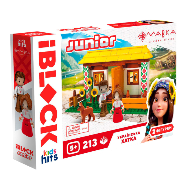 Конструктори з унікальними деталями - Конструктор IBLOCK Junior Mavka Українська хатка (PL-921-521)