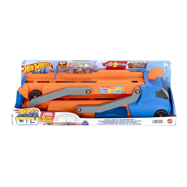 Транспорт и спецтехника - Грузовик Hot Wheels City Молниеносный автотранспортер (HYT83)