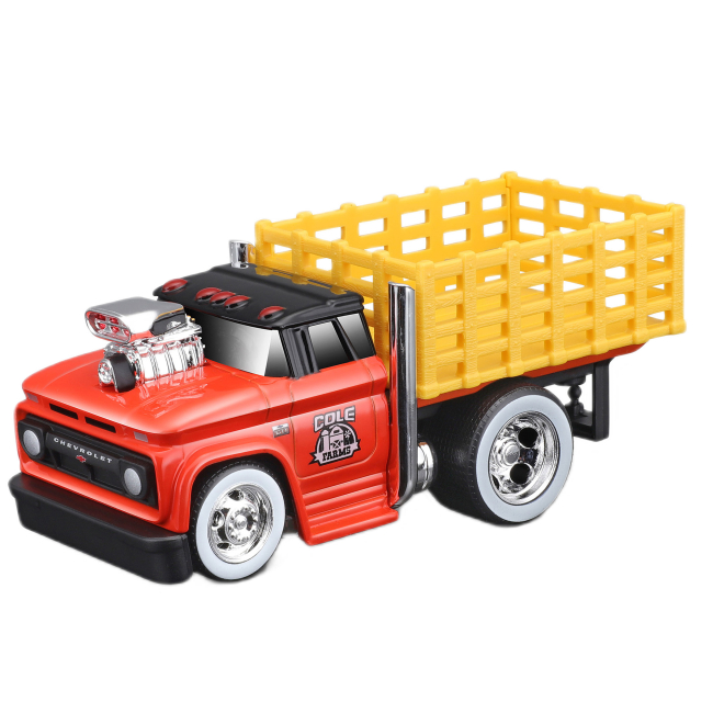 Транспорт і спецтехніка - Автомодель Maisto Muscle Work Rigs 1966 Chevrolet C60 Stakebed orange (11610/11613) (11610/11613 ORANGE)