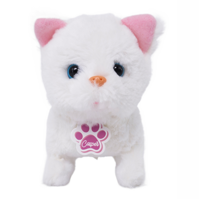 М'які тварини - Інтерактивна іграшка Pugs at play Біле кошеня Casper (ST-PAP06)