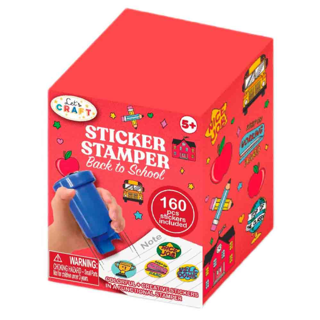 Товары для рисования - Штамп Let's craft Back to school с наклейками (SSP001)
