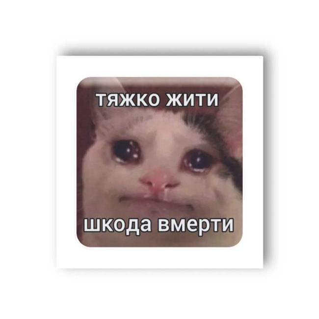 Набори для творчості - 3D-стікер Tattooshka Тяжко жити (SX-37)