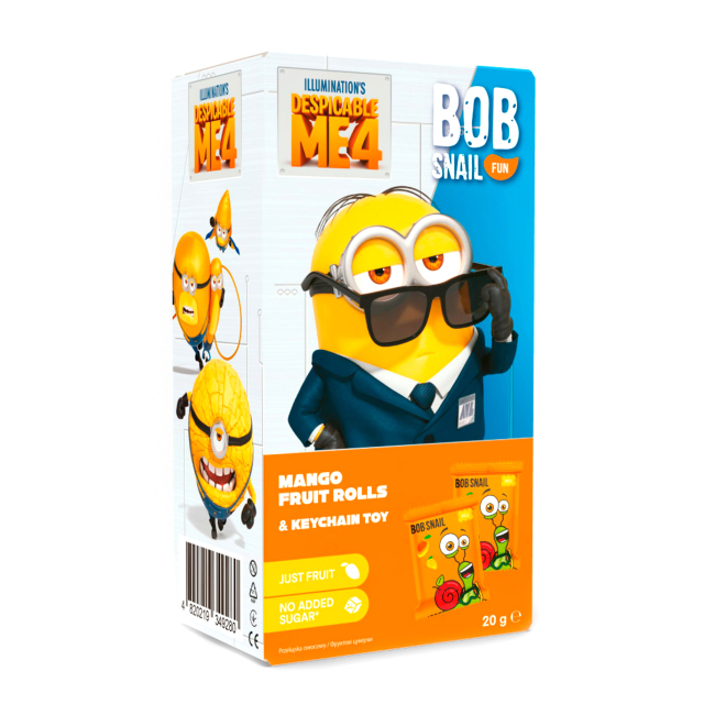 Солодощі - Натуральні фруктові цукерки Bob Snail Fun Манго та іграшка (4820219349280)