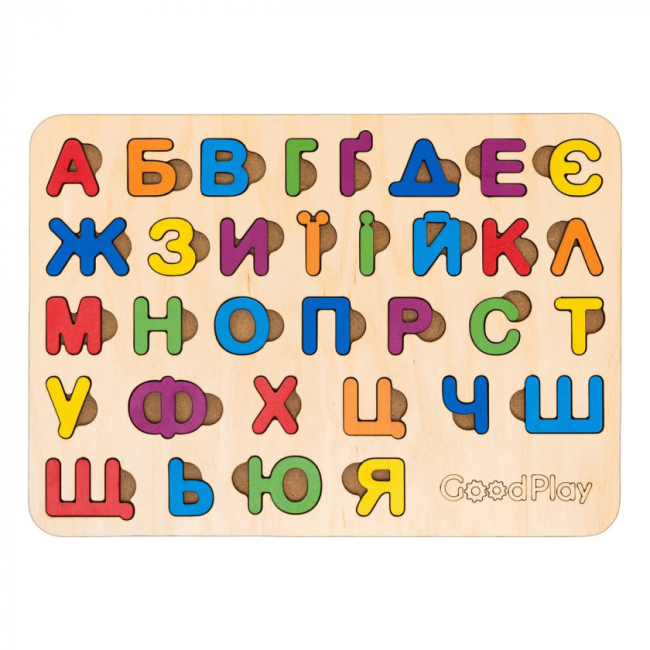 Развивающие игрушки - Пазл-сортер Good Play Алфавит радуга (PS-4-005)