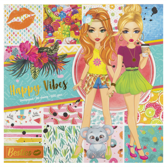 Наборы для творчества - Блокнот для дизайна Besties Happy Vibes (961034)