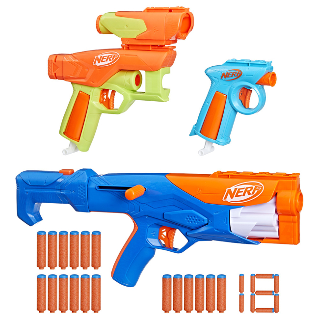 Помпова зброя - Набір іграшкових бластерів Nerf N Series Gear Up Pack (F8633)