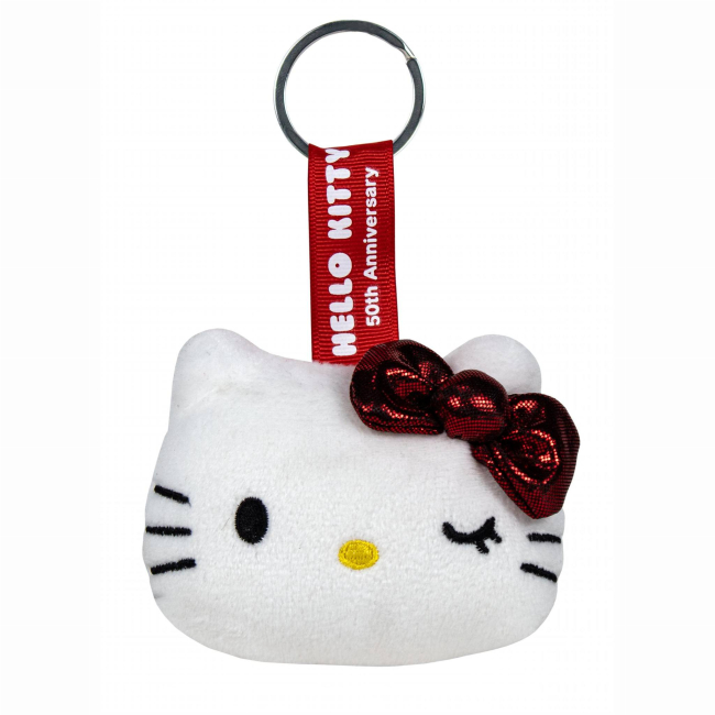 Брелоки - Брелок Hello Kitty Хелло Кітті Ювілейна 50 Червоний бантик 7 см (760023891/3)