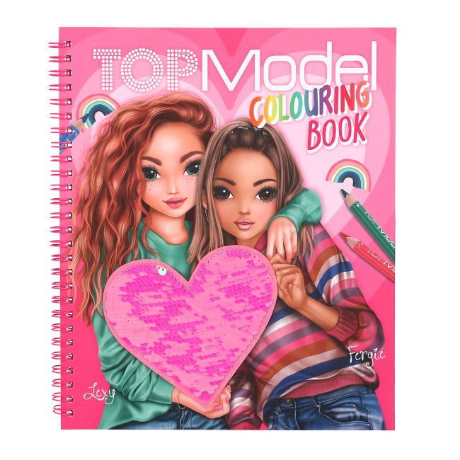 Товары для рисования - Книга для раскрашивания Top Model Пайетки (0412977)