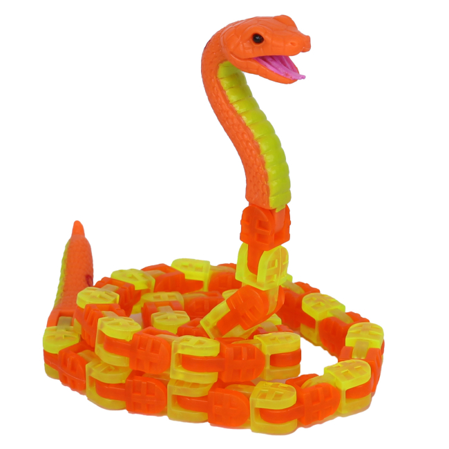 Фигурки животных - Фигурка Klixx Creaturez Fidget Питон красно-желтый (KX130P_B)