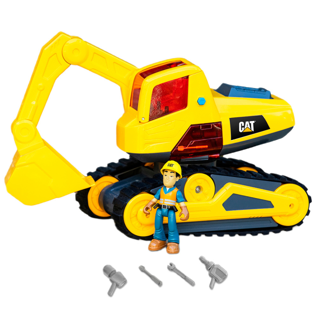 Транспорт и спецтехника - Игровой набор CAT Power action crew Экскаватор 30 см (83203)