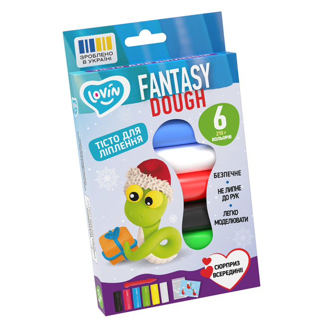 Набори для ліплення - Набір тіста для ліплення Lovin Fantasy 6 кольорів (41241)