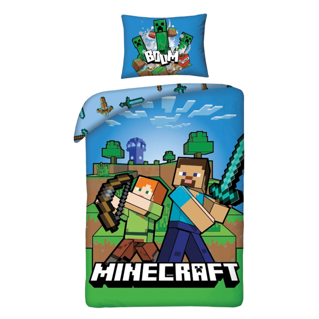 Подушки - Комплект детского постельного белья Halantex Minecraft 140 x 200 см (MNC-282BL)