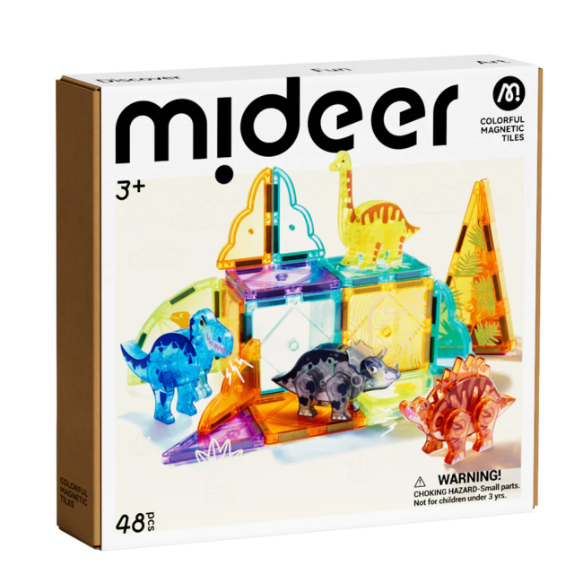 Магнитные конструкторы - Магнитный конструктор Mideer Jurassic adventure 48 деталей (MD1499)