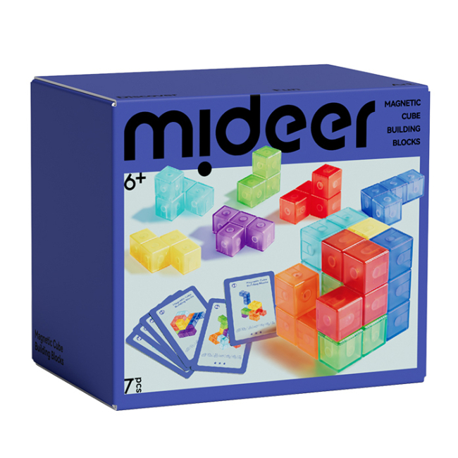 Магнитные конструкторы - Магнитный конструктор Mideer Magnetic cube 7 деталей (MD3400)