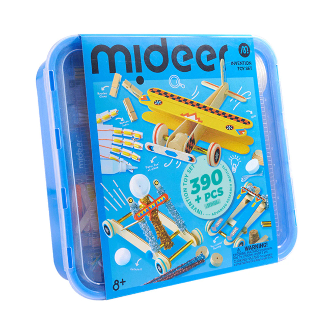 Наукові ігри, фокуси та досліди - Набір винахідника Mideer Invention toy set 390 деталей (MD3381)