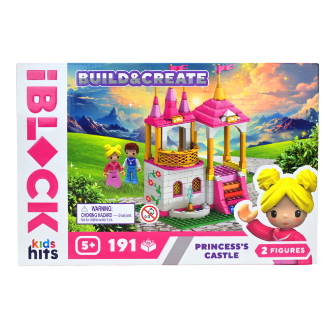 Конструктори з унікальними деталями - Конструктор IBLOCK Build & create Princess's castle 191 деталь (KH08/007/2)