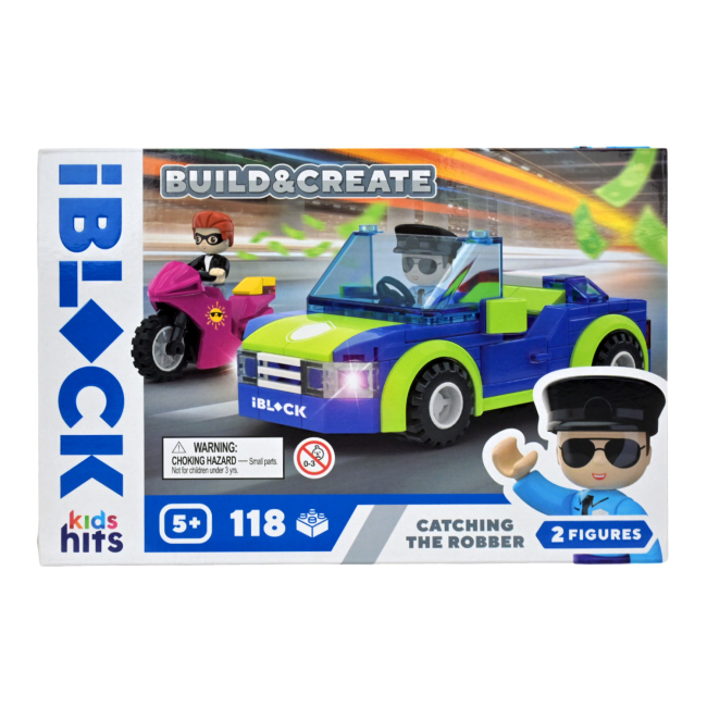 Конструктори з унікальними деталями - Конструктор IBLOCK Build & create Catching the robber 118 деталей (KH41/003/2)