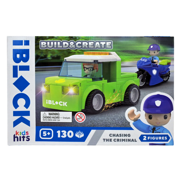 Конструктори з унікальними деталями - Конструктор IBLOCK Build & create Chasing the criminal 130 деталей (KH41/003/4)
