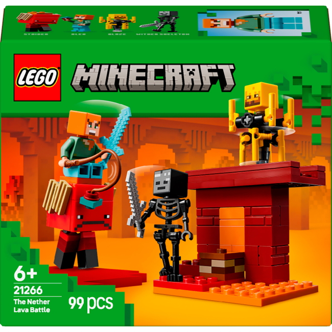 Конструктори LEGO - Конструктор LEGO Minecraft Битва з лавою у Незері (21266)