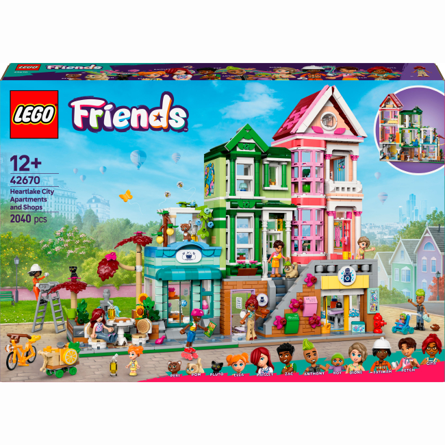 Конструкторы LEGO - Конструктор LEGO Friends Хартлейк-Сити. Квартиры и магазины (42670)