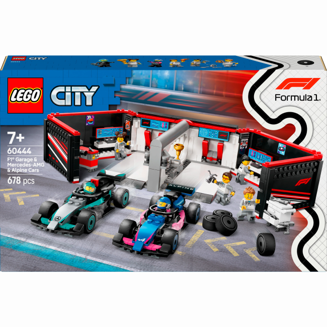 Конструкторы LEGO - Конструктор LEGO City Гараж F1 и автомобили Mercedes-AMG и Alpine (60444)