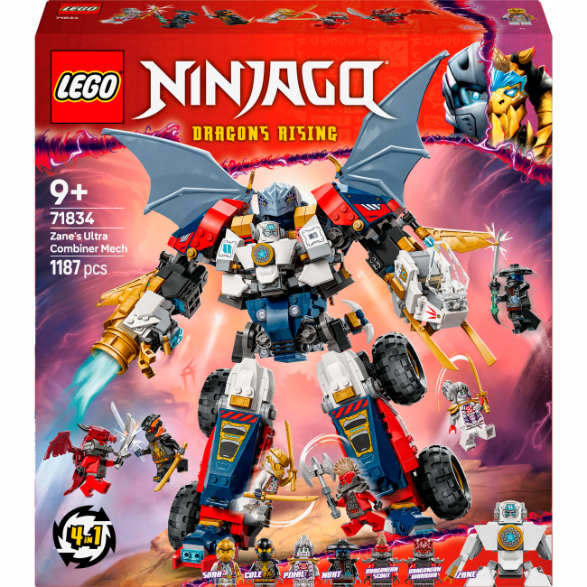 Конструкторы LEGO - Конструктор LEGO NINJAGO Ультраобъединительный робот Зейна (71834)