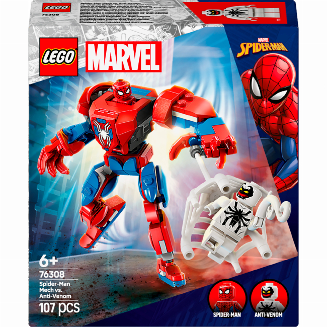 Конструктори LEGO - Конструктор​ LEGO Marvel Робот Людини Павука проти Анти-Венома (76308)