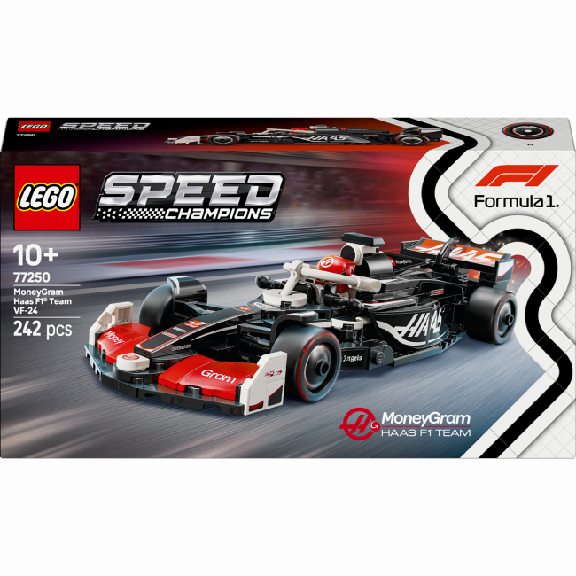 Конструктори LEGO - Конструктор LEGO Speed ​​Champions Автомобіль для перегонів MoneyGram Haas F1 Team VF-24 (77250)