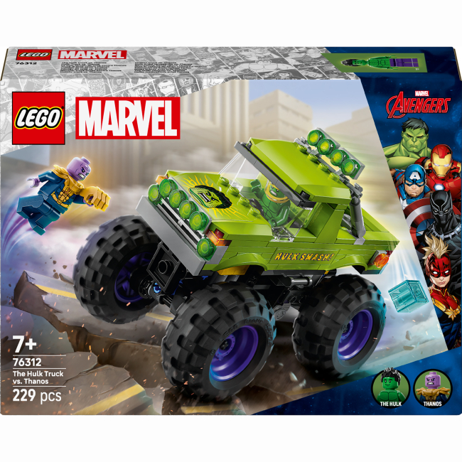 Конструктори LEGO - Конструктор LEGO Marvel Super Heroes Вантажівка Халка проти Таноса (76312)