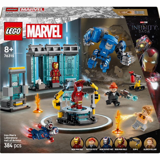 Конструктори LEGO - Конструктор LEGO Marvel Super Heroes Лабораторія Залізної Людини: зал обладунків (76315)