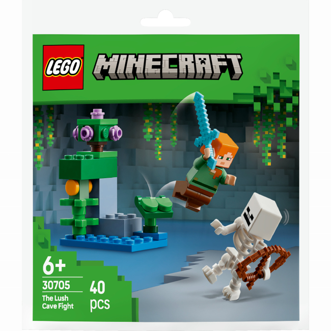 Конструкторы LEGO - Конструктор LEGO Minecraft Бой в пещере с зарослями (30705)