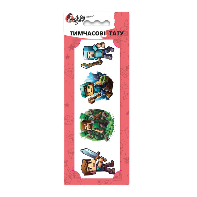 Косметика - Набор тату для тела Arley Sign Мини Майнкрафт (2309)
