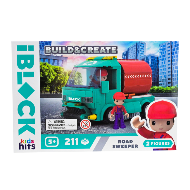 Конструктори з унікальними деталями - Конструктор IBLOCK Build & create Road sweeper 211 деталей (KH17/005/3)
