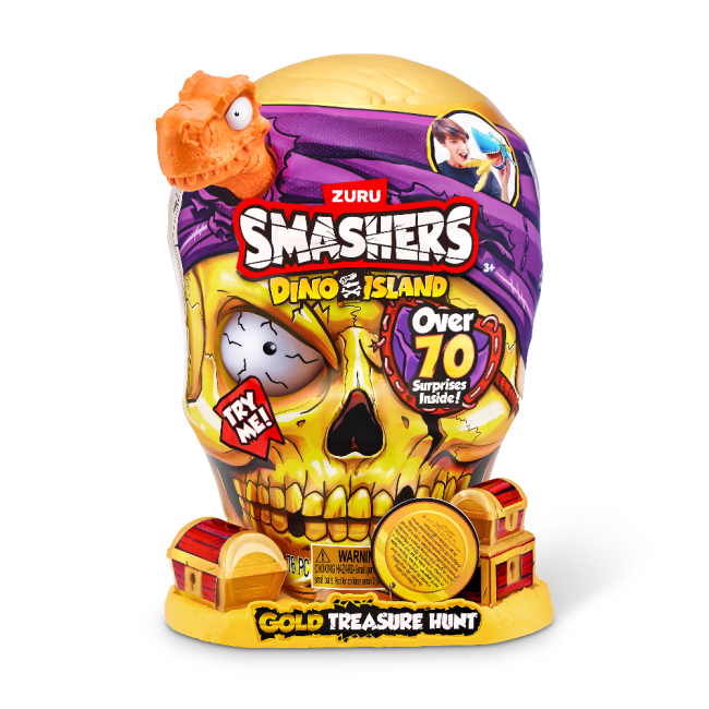 Фігурки персонажів - Ігровий набір Smashers Dino island gold Orange skull (74123A)