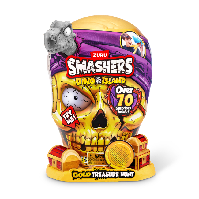 Фигурки персонажей - Игровой набор Smashers Dino island gold Grey skull (74123B)