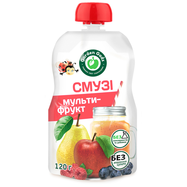 Сладости - Пюре фруктовое Garden Gadz Смузи мультифрукт (4820240850465)