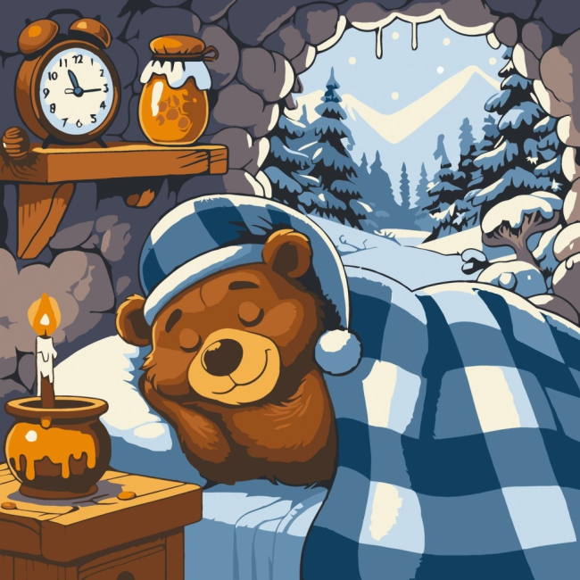 Товари для малювання - Картина за номерами Art Craft Ведмежий відпочинок 30 х 30 см (15126-AC)