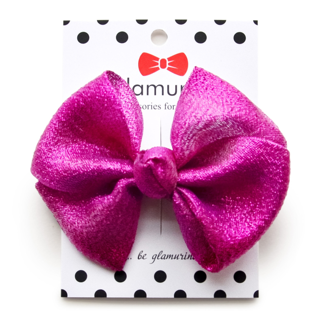 Бижутерия и аксессуары - Бантик Glamurino Monro Shine фуксия (2221.10)