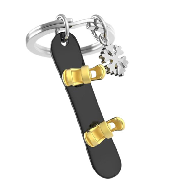 Брелоки - Брелок Metalmorphose Nowboard with Snowflake Charm (8000020290982)