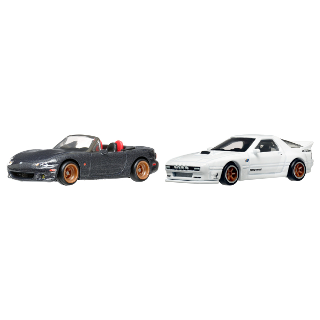 Автомодели - Набор автомоделей Hot Wheels Car culture '04 Mazda Mazdaspeed Miata и Mazda RX7 FC Pandem (HBL96/HRR75)