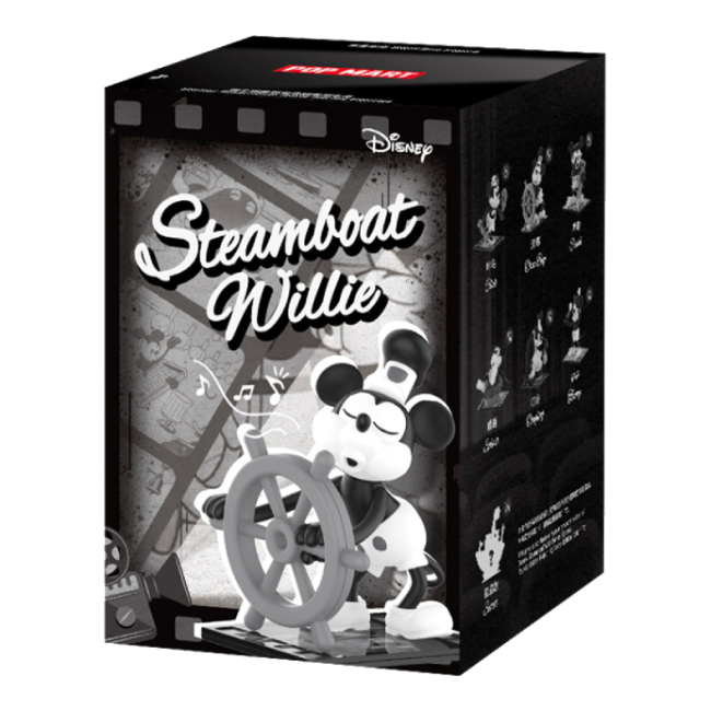 Фигурки персонажей - Коллекционная фигурка-сюрприз Pop Mart Disney Steamboat Willie (DSW-01)