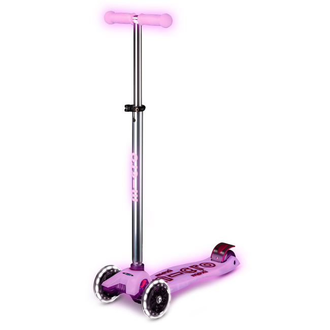 Самокати - Самокат Micro Maxi Deluxe Glow LED Сяйнисто-пурпурний (MMD367)