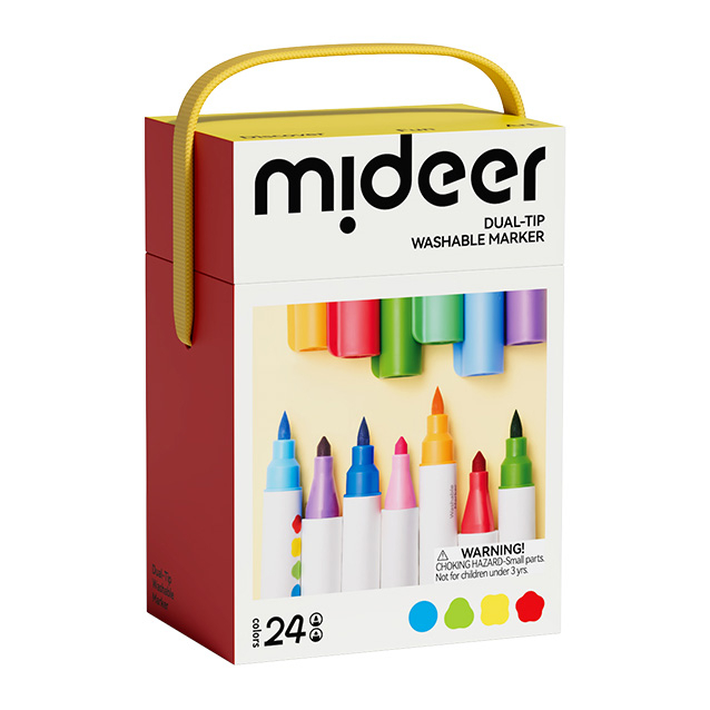 Канцтовары - Набор двухсторонних маркеров Mideer Dual-tip 24 цвета (MD4309)