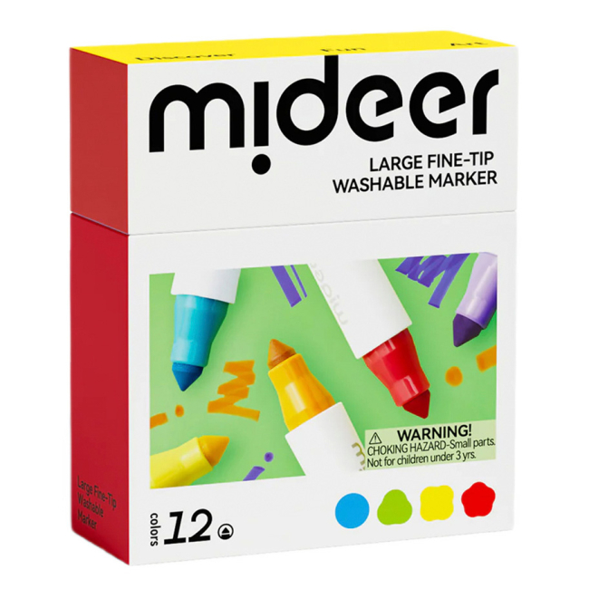 Канцтовари - Набір маркерів Mideer 12 кольорів (MD1549)
