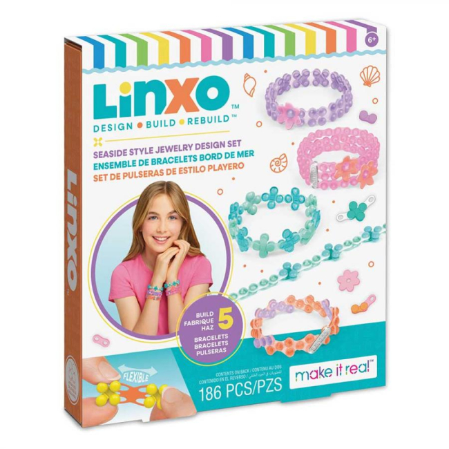 Набори для творчості - Набір для виготовлення браслетів Make it Real Linxo Прикраси Ніжність (MR6110/1)